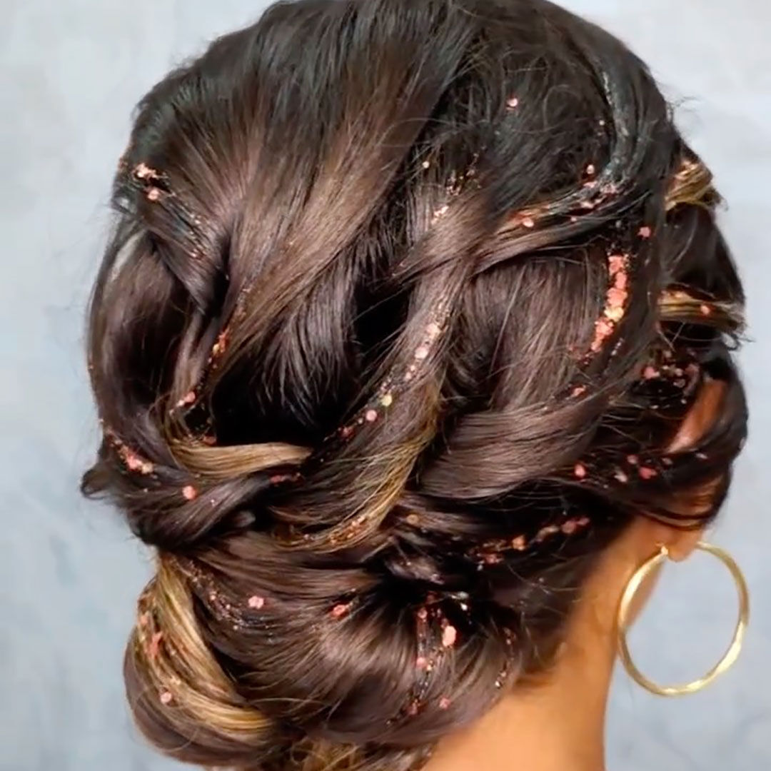 Chignon pailleté